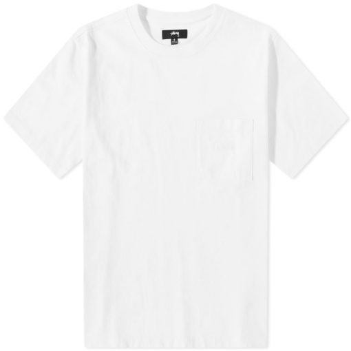 Stussy Stock Logo Pocket Tee White Promotions sale 66% - The Best ...