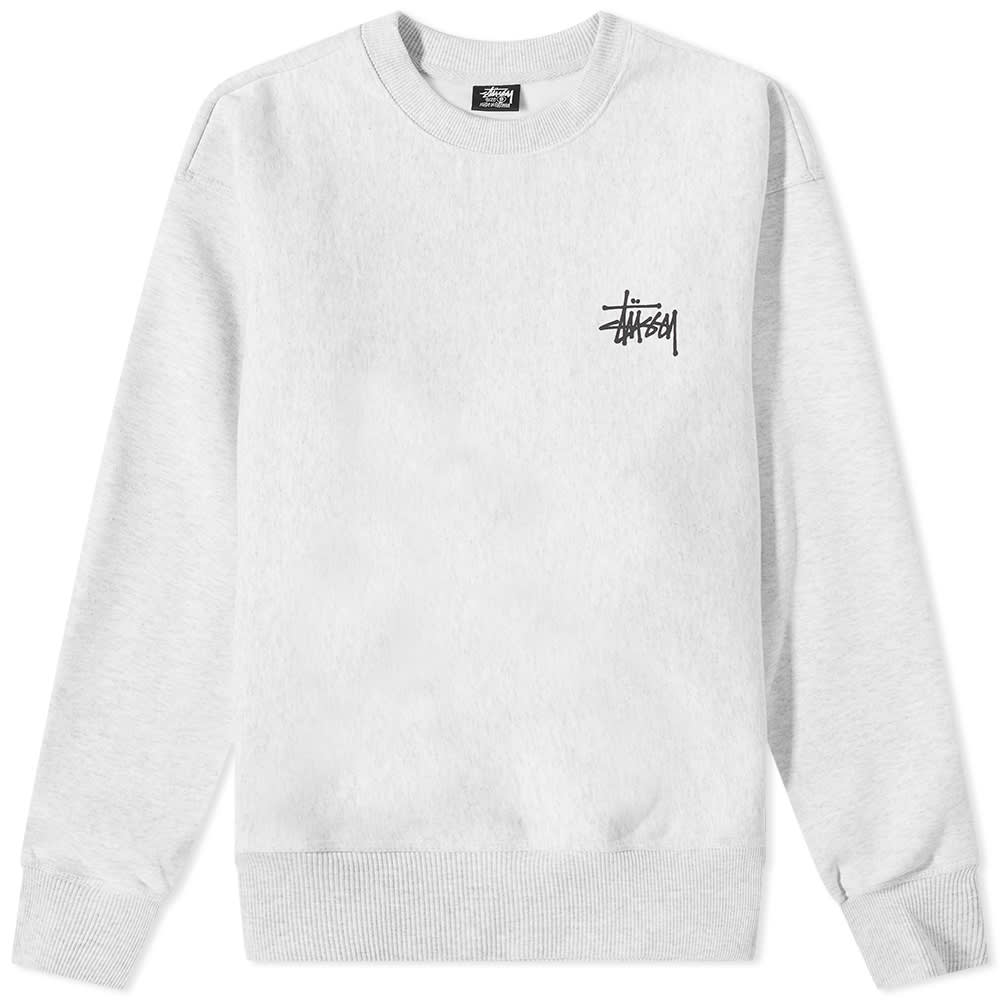 Stussy Basic Crew Ash Heather Sale | outletstussy Walking for All the ...